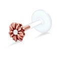 Gemstone Flower labrets Push-in LA-1036
